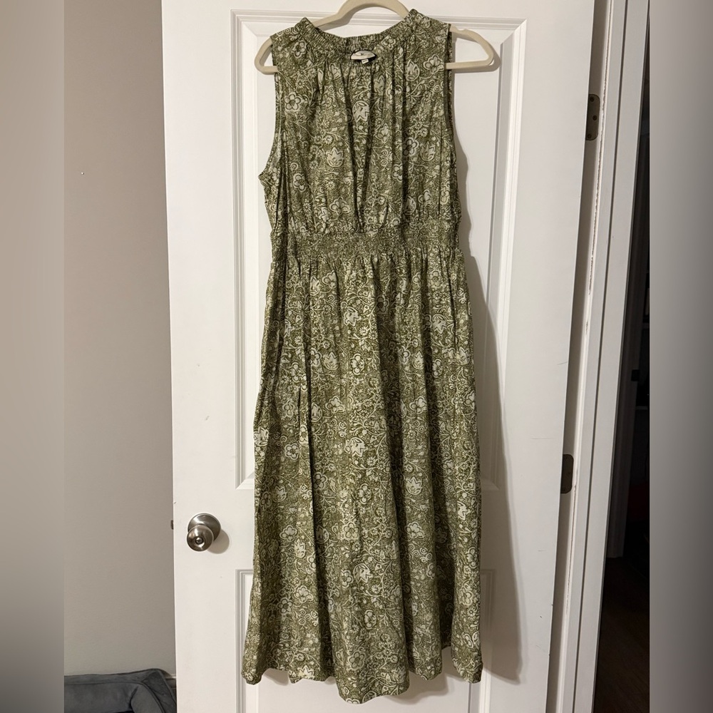 Tuckernuck Olive Green Paisley Maxi Dress
